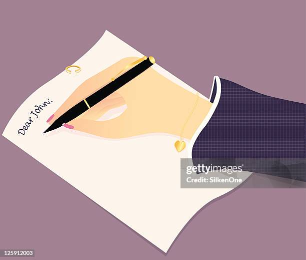 dear john letter - dear john stock illustrations