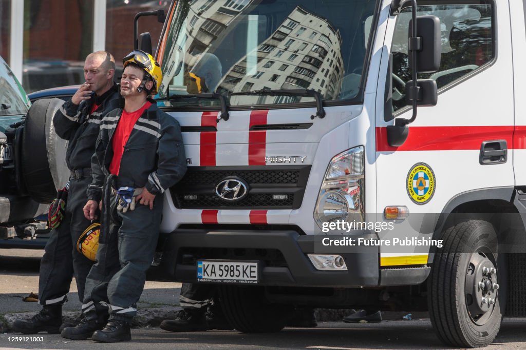 Blast at Residential High-Rise in Kyiv