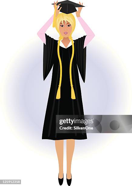 graduate - frayed rope stock illustrations