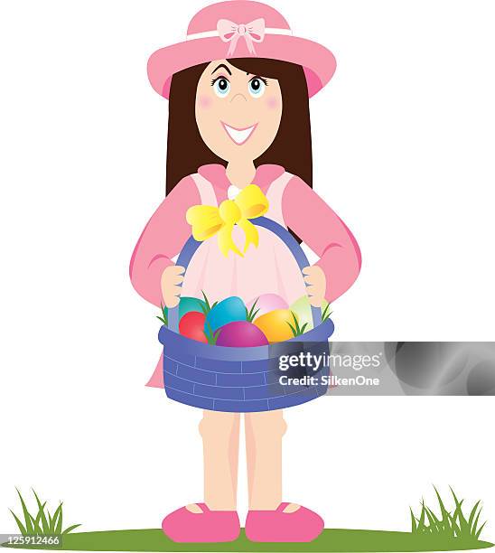 easter best - easter bonnet isolated stock illustrations