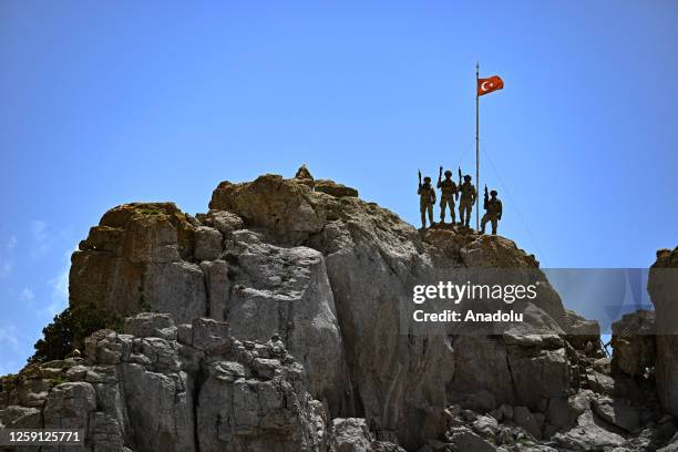 Turkish Gendarmerie General Command and Gendarmerie Special Operations successfully clear the area from PKK after destroying 5 caves and 16 bunkers...