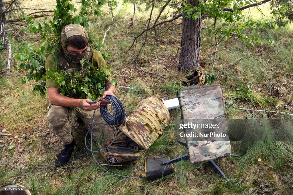 Ukrainian Soldiers Of The 61st Separate Mechanized Brigade During Military Exercises In The Chernihiv Region