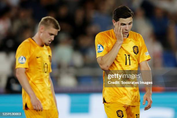 Jurgen Ekkelenkamp of Holland U21 during the EURO U21 match between Holland U21 v Georgia U21 at the Dynamo Arena on June 27, 2023 in Tbilisi Georgia