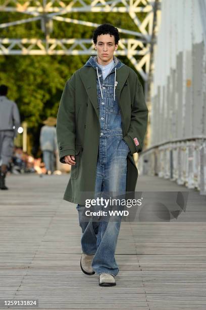 Model on the runway at the Kenzo Spring 2024 Menswear Collection Fashion Show on June 23, 2023 in Paris, France.