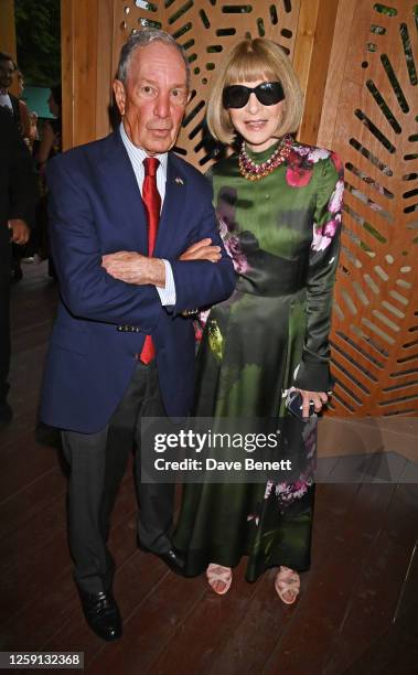 Michael Bloomberg and Dame Anna Wintour attend The Serpentine Summer Party 2023 at The Serpentine Gallery on June 27, 2023 in London, England.