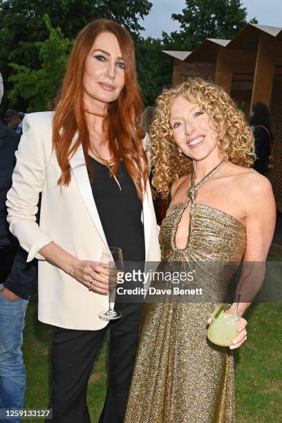 Angela Radcliffe and Kelly Hoppen attend The Serpentine Summer Party 2023 at The Serpentine Gallery on June 27, 2023 in London, England.