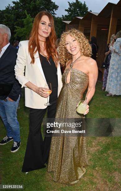 Angela Radcliffe and Kelly Hoppen attend The Serpentine Summer Party 2023 at The Serpentine Gallery on June 27, 2023 in London, England.