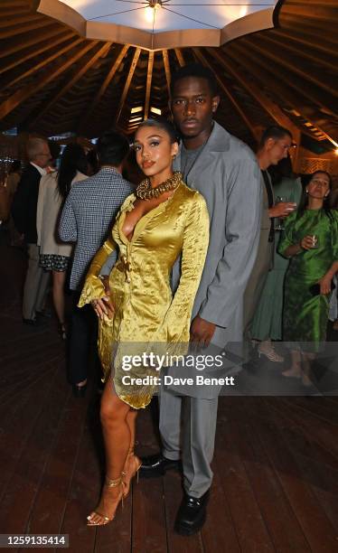 Lori Harvey and Damson Idris attend The Serpentine Summer Party 2023 at The Serpentine Gallery on June 27, 2023 in London, England.