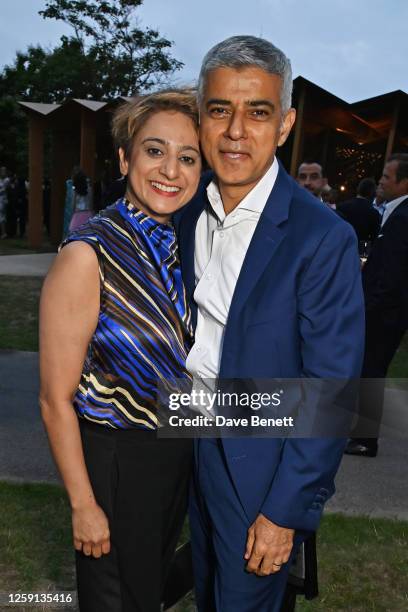 Saadiya Khan and Mayor of London Sadiq Khan attend The Serpentine Summer Party 2023 at The Serpentine Gallery on June 27, 2023 in London, England.