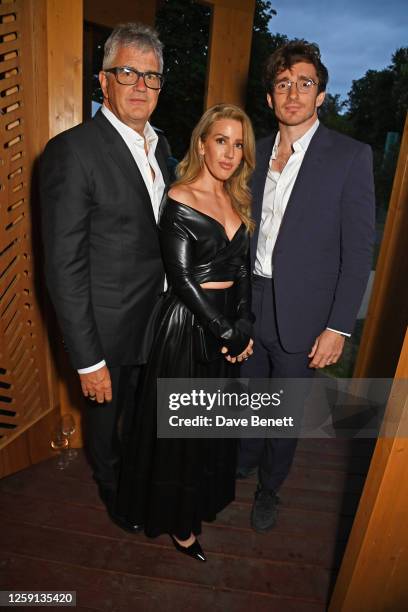 Jay Jopling, Ellie Goulding and Caspar Jopling attend The Serpentine Summer Party 2023 at The Serpentine Gallery on June 27, 2023 in London, England.