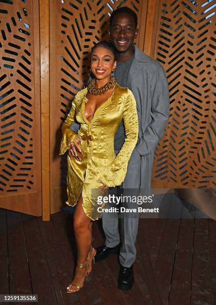 Lori Harvey and Damson Idris attend The Serpentine Summer Party 2023 at The Serpentine Gallery on June 27, 2023 in London, England.
