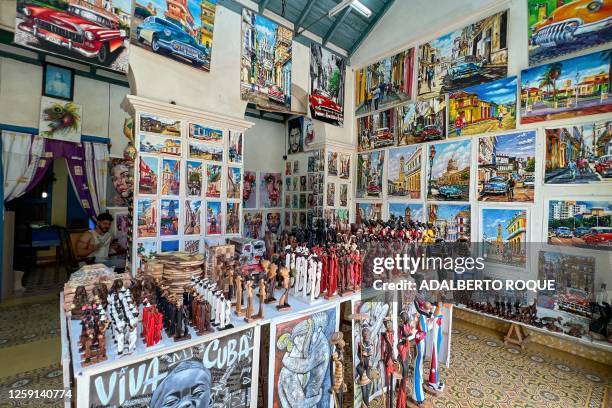 View of the art gallery of painter Vivian Maite Hernandez , in the city of Trinidad, Sancti Spiritus province, Cuba, on June 21, 2023. Cuba, which...