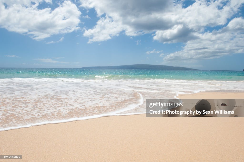 Big Beach sand and waves in Maui