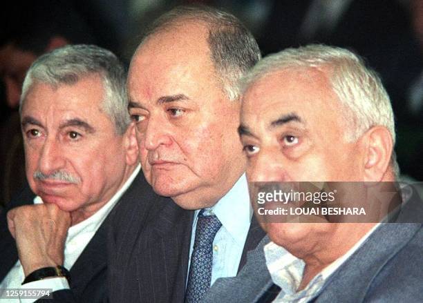 Palestinian leaders opposed to the peace process with Israel attend the General National Congress in Damascus 13 December. The Palestinian opposition...