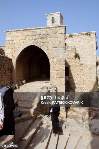 Photo taken inside the Citadel of Salah ad-Din near Latakia, northern Syria, on August 28, 2008. A great deal of conservation work for the mosque and...