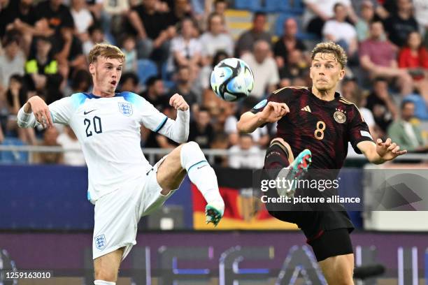 June 2023, Georgia, Batumi: Soccer, U21 Men; European Championship; England - Germany, Preliminary Round, Group C, Matchday 3, Adjarabet Arena:...