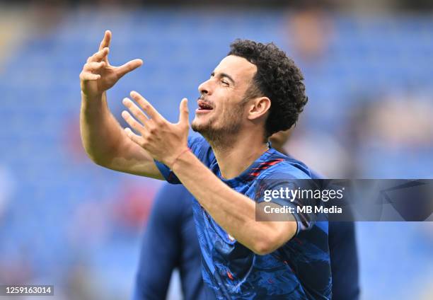 Curtis Jones of England before the UEFA Under-21 Euro 2023 Group C match between England and Germany at Adjarabet Arena on June 28, 2023 in Batumi,...