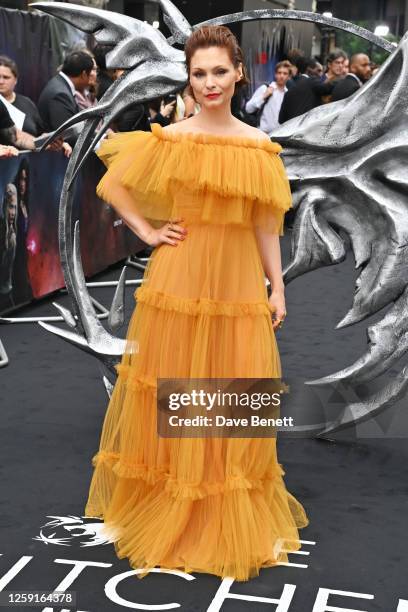 MyAnna Buring attends the UK Premiere of "The Witcher" Season 3 at Outernet London on June 28, 2023 in London, England.