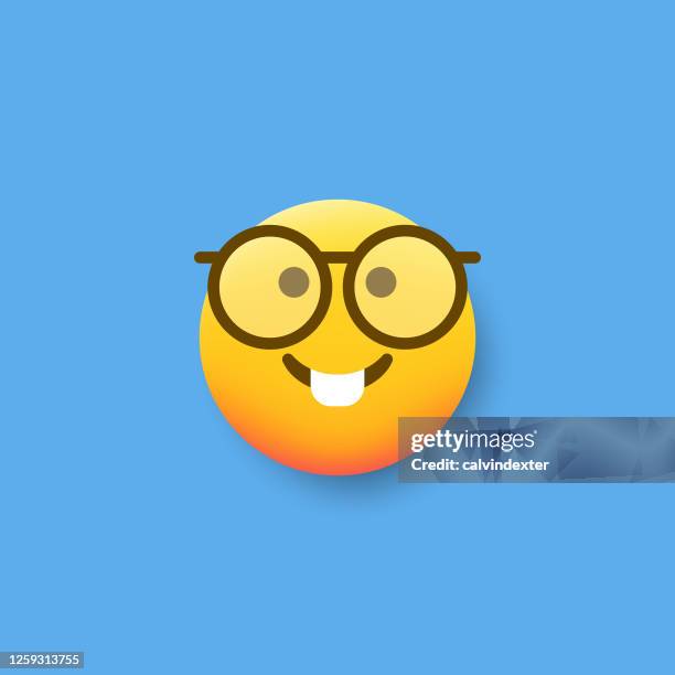 emoticon flat design drop shadow effect - before after face stock illustrations