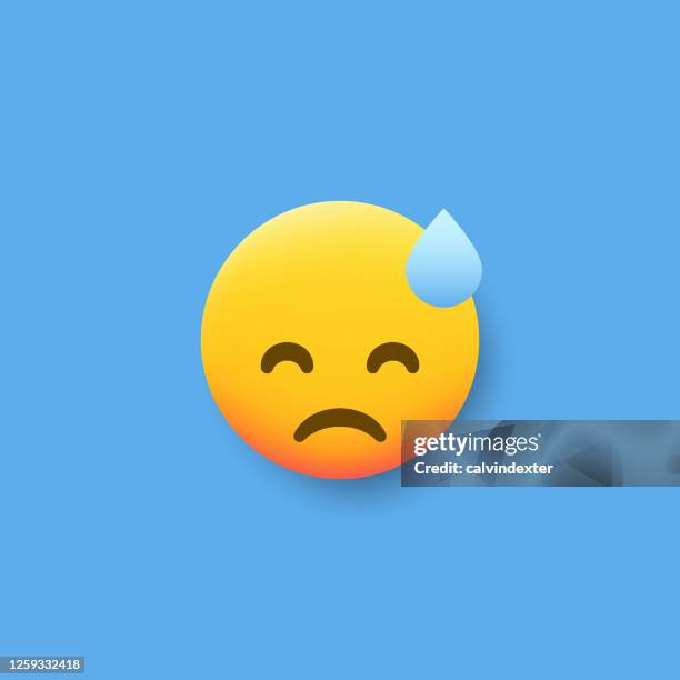 emoticon flat design drop shadow effect - before after face stock illustrations
