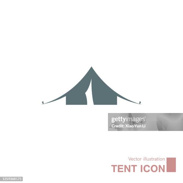 vector drawn tent icon. - canopy tent stock illustrations