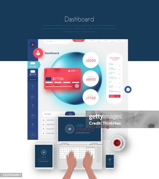 Computer Dashboard Vector 1,017 Computer Dashboard Ui Stock Photos, High-Res Pictures, and Images ...