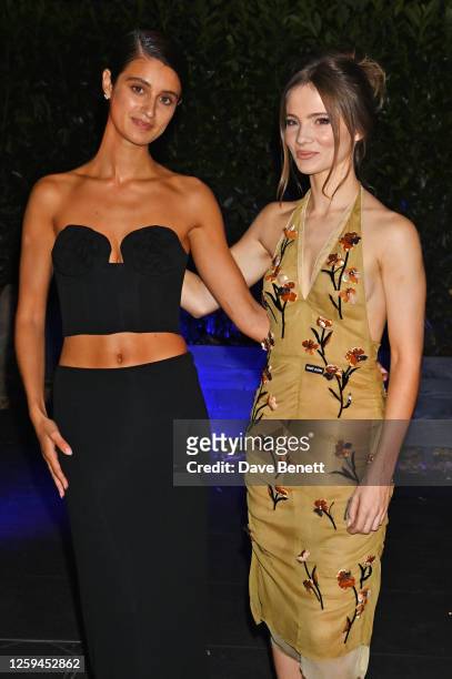 Anya Chalotra and Freya Allan attend the UK Premiere of "The Witcher" Season 3 at Outernet London on June 28, 2023 in London, England.
