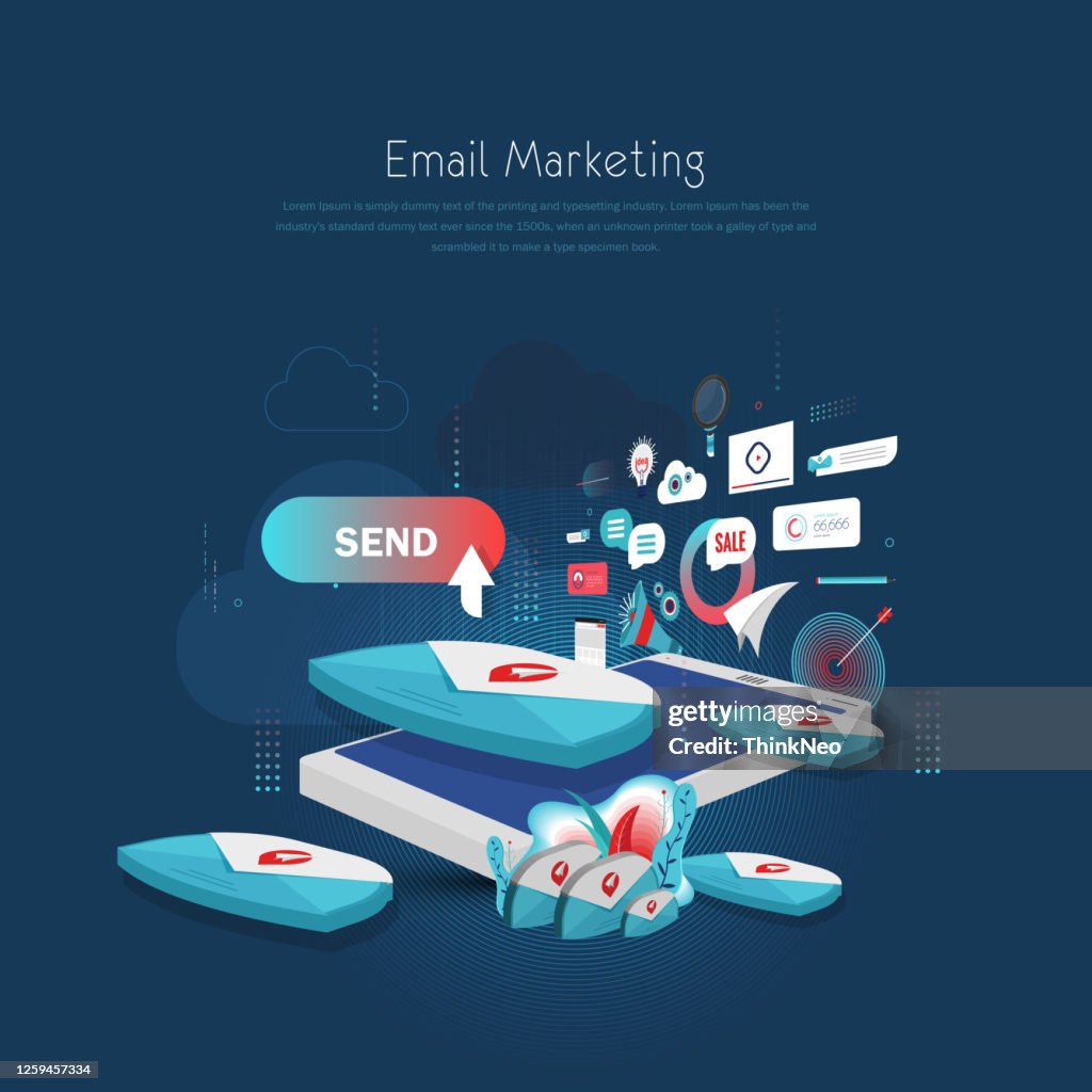 Email Notification Banner Html Banner For Website Homepage Concept Of Mobile Email Notification High ...