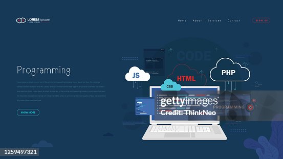 Software Web Development Programming Concept Abstract Programming ...
