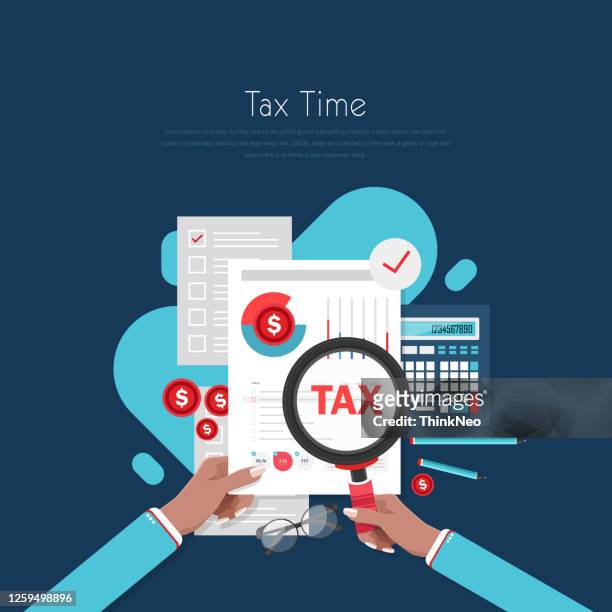 tax payment concept. state government taxation, calculation of tax return. - government check stock illustrations