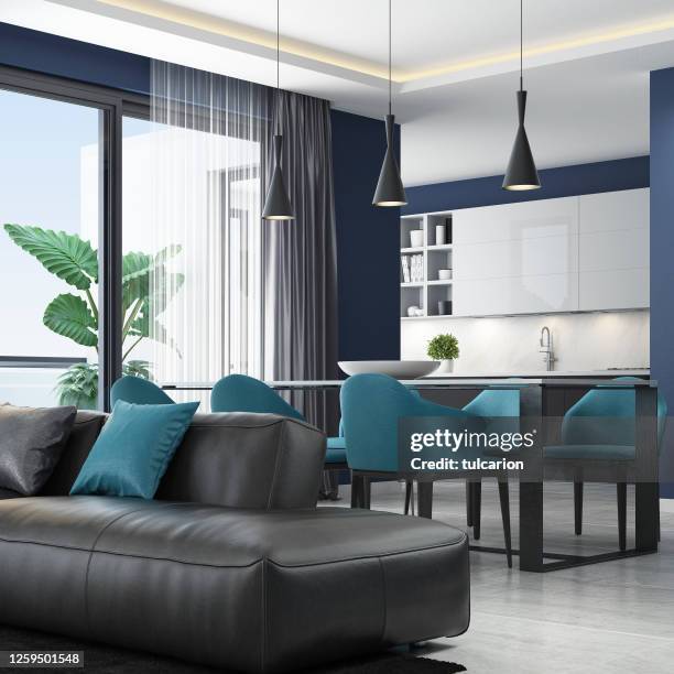 Dark Blue Room Interior Design
