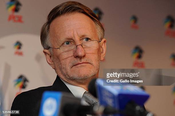 Derek Blanckensee during Premier Soccer League press conference at the PSL Offices on September 22, 2011 in Johannesburg, South Africa