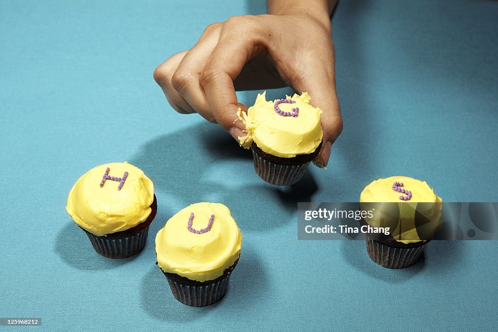 'HUGS' mini cupcakes