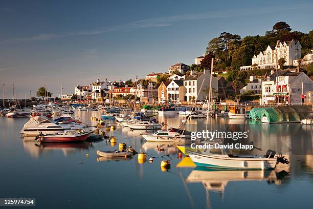 morning light on st aubins harbour, st aubins, jersey, channel islands - jersey stock pictures, royalty-free photos & images