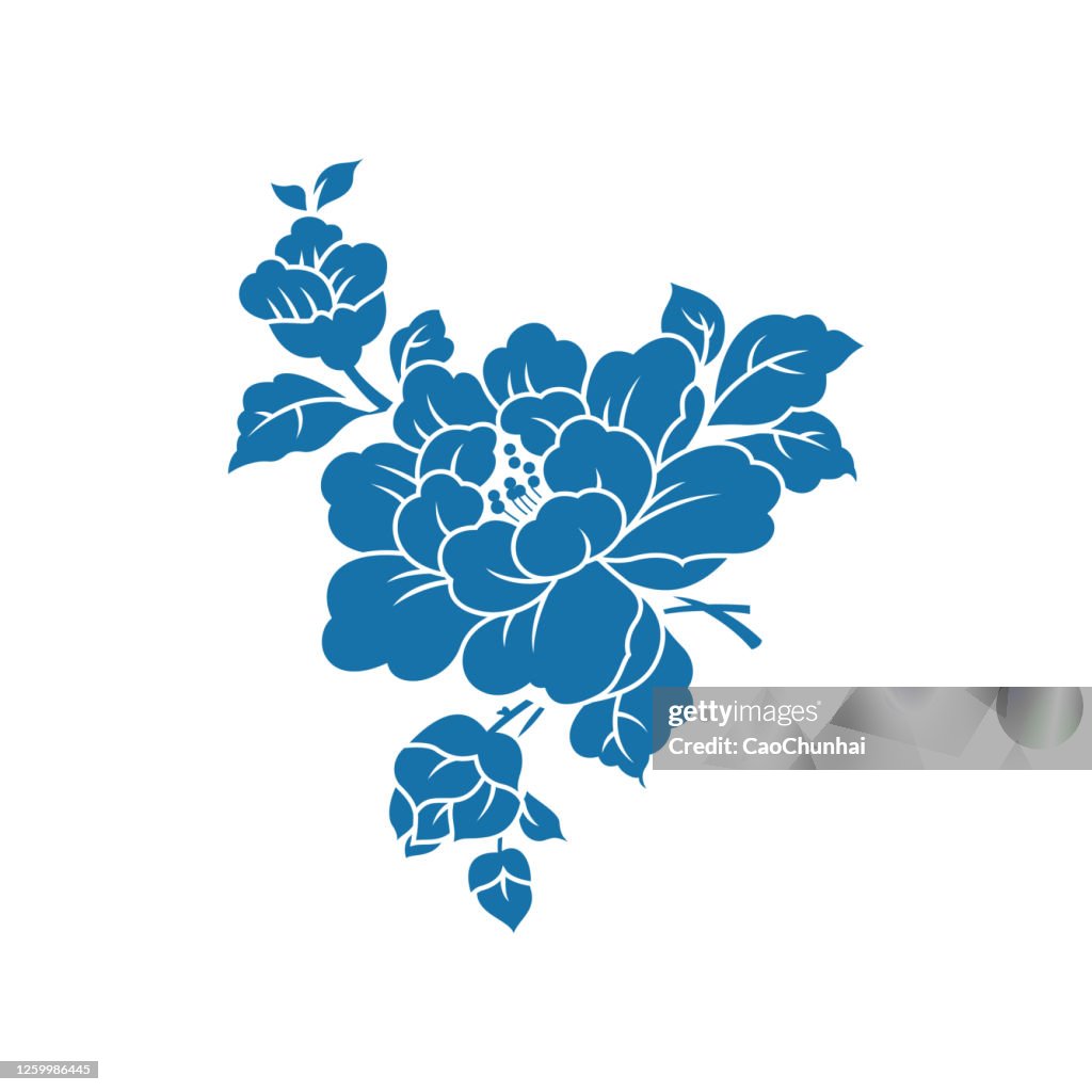 Peony(China paper-cut patterns)