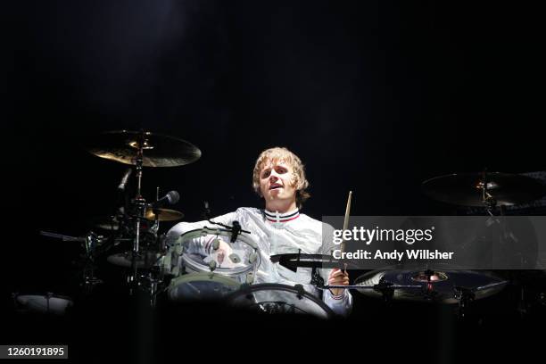 Rock band Muse performing at the Isle of Wight festival in 2007