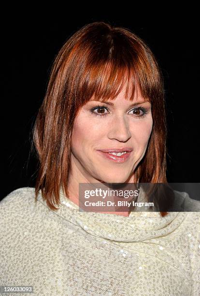 Actress Molly Ringwald arrives at the 36th Annual Los Angeles Film Critics Association Awards at InterContinental Hotel on January 15, 2011 in...