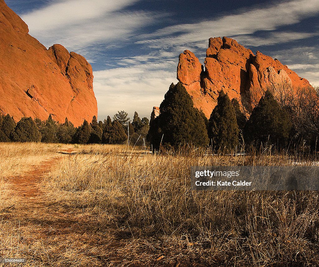 Path through garden of gods