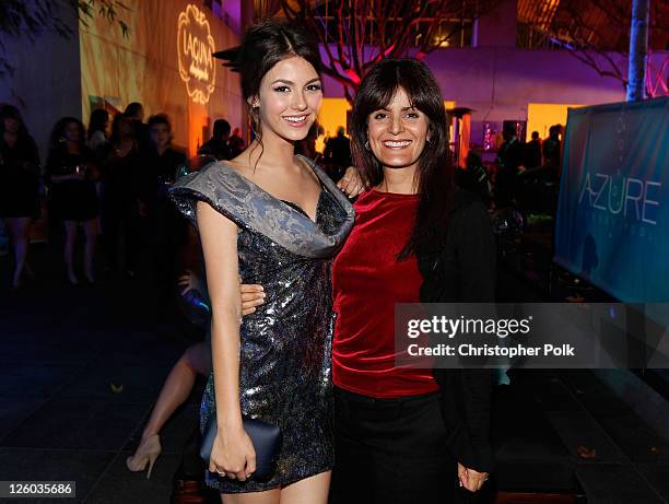 Actress Victoria Justice and mother Serene Justice attends the 2010 Hollywood Style Awards with The Palazzo Las Vegas, Klipsch, and FRS Healthy...