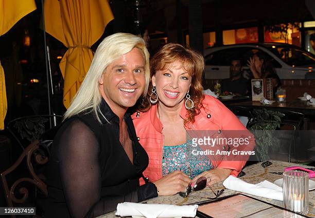 Television personality Daniel DiCriscio and Paula Jones are seen on the street on April 27, 2011 in Los Angeles, California.