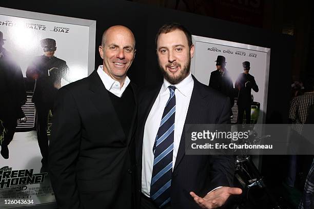 Producer Neal H. Moritz and Executive Producer/Writer Evan Goldberg at Columbia Pictures Premiere of "The Green Hornet" at Grauman's Chinese Theatre...