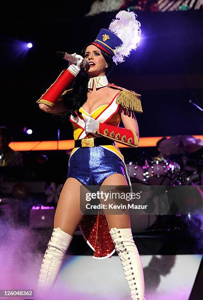 Katy Perry performs onstage during Z100's Jingle Ball 2010 presented by H&M at Madison Square Garden on December 10, 2010 in New York City.