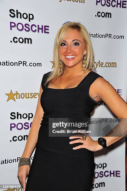 Model Shayna Volpe attends the New Jersey Housewives Holiday party at Novelli Restaurant on December 12, 2010 in Wayne, New Jersey.