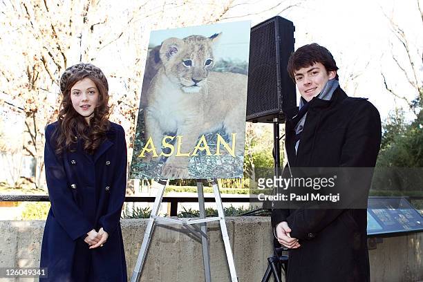 Georgie Henley and Skandar Keynes, who star in the upcoming holiday motion picture event The Chronicles of Narnia: The Voyage of the Dawn Treader,...