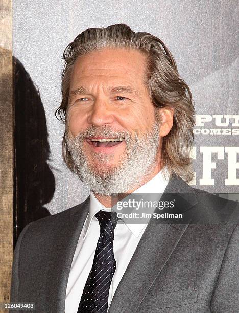 Actor Jeff Bridges attends the premiere of "True Grit" at the Ziegfeld Theatre on December 14, 2010 in New York City.