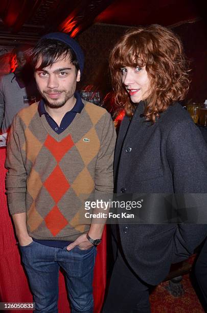 Guitarist Benjamin Cotto from the 'Lilly Wood and the Prick' band and actress Marie Clotilde Ramos Ibanez attend the 'Kusmi Tea' Launch Party at the...
