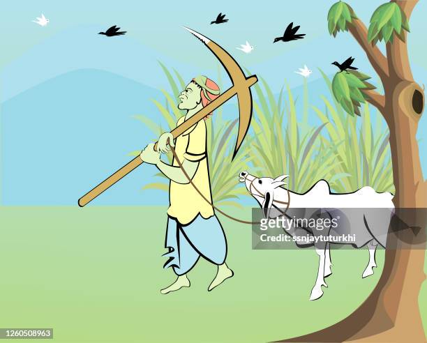 47 Indian Farmer High Res Illustrations - Getty Images