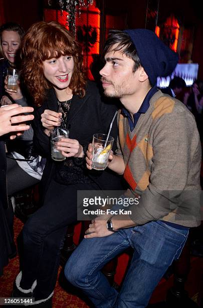 Guitarist Benjamin Cotto from the 'Lilly Wood and the Prick' band and actress Marie Clotilde Ramos Ibanez attend the 'Kusmi Tea' Launch Party at the...