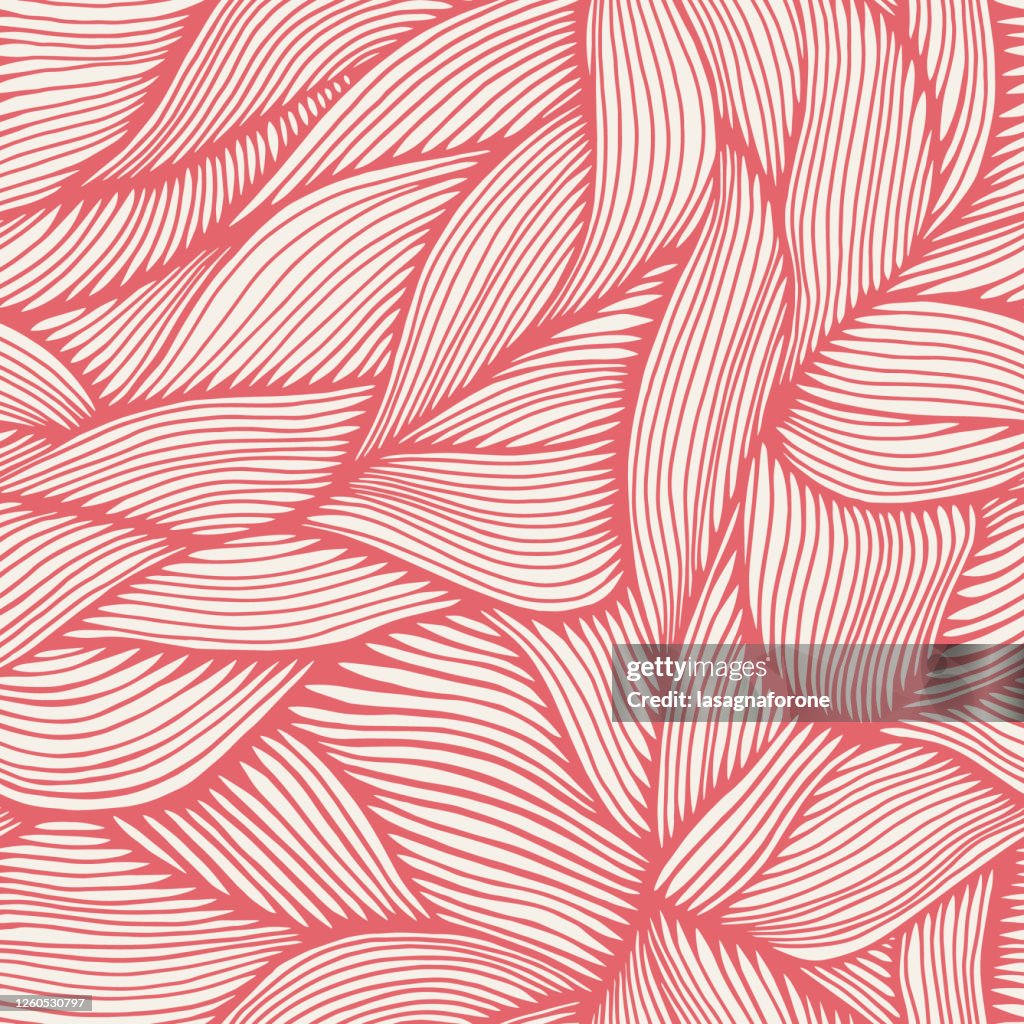 Hand Drawn Organic Intertwined Seamless Pattern