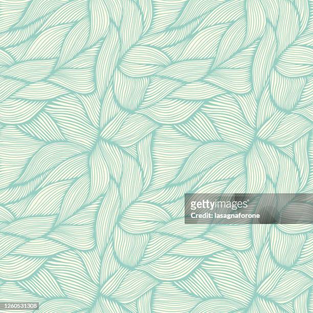 hand drawn organic intertwined seamless pattern - floral pattern stock illustrations